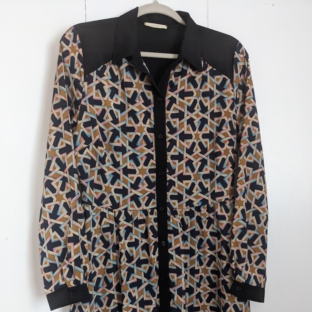 Geometric long sleeve dress - Picture 4 of 5
